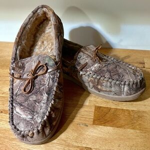 GEORGE MENS TRAPPER MOCCASIN SLIPPERS SIZE 9/10